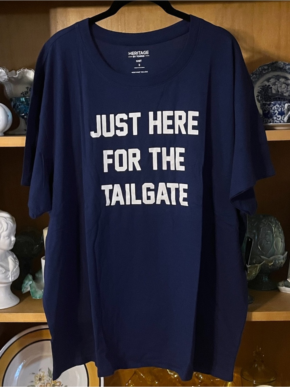Torrid Tailgate Relaxed Fit Heritage Jersey Crew Tee Size 2